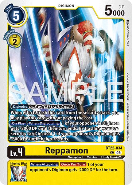 Reppamon [BT22-034] [Cyber Eden] | Card Merchant Takapuna