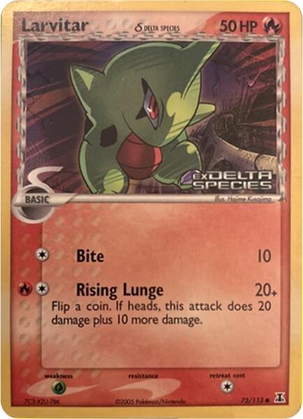 Larvitar (73/113) (Delta Species) (Stamped) [Miscellaneous Cards] | Card Merchant Takapuna