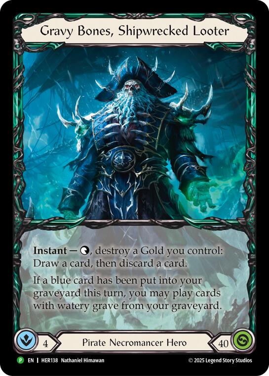 Gravy Bones, Shipwrecked Looter [HER138] (Promo)  Rainbow Foil | Card Merchant Takapuna