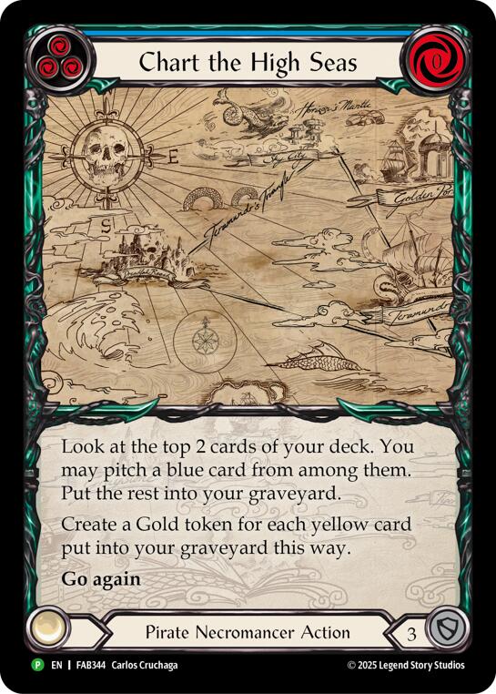 Chart the High Seas [FAB344] (Promo)  Rainbow Foil | Card Merchant Takapuna