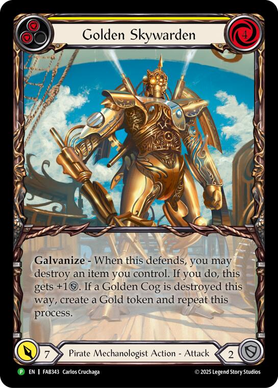 Golden Skywarden [FAB343] (Promo)  Rainbow Foil | Card Merchant Takapuna