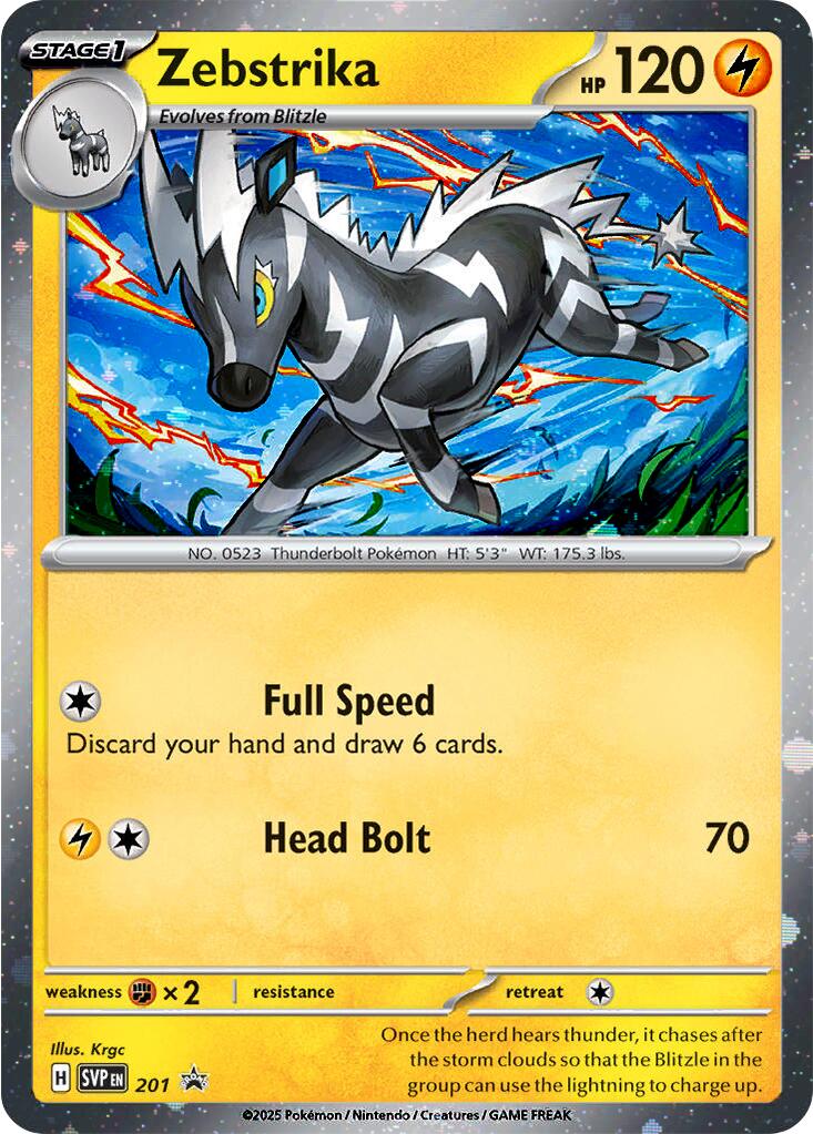 Zebstrika (201) (Cosmos Holo) [Scarlet & Violet: Black Star Promos] | Card Merchant Takapuna
