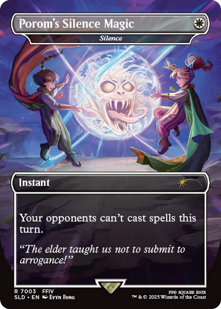 Porom's Silence Magic - Silence (Rainbow Foil) [Secret Lair Drop Series] | Card Merchant Takapuna