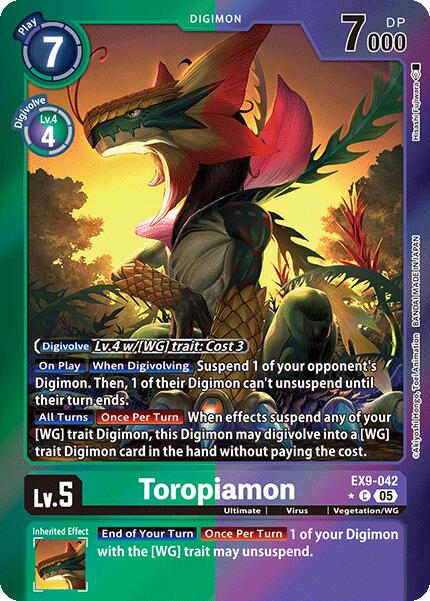 Toropiamon [EX9-042] (Limited Foil) [Versus Monsters] | Card Merchant Takapuna