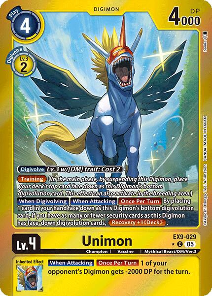 Unimon [EX9-029] (Limited Foil) [Versus Monsters] | Card Merchant Takapuna