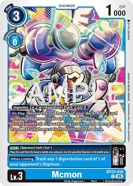 Mcmon [BT22-016] [Cyber Eden] | Card Merchant Takapuna
