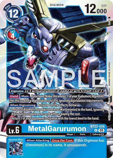 MetalGarurumon [BT22-026] [Cyber Eden] | Card Merchant Takapuna