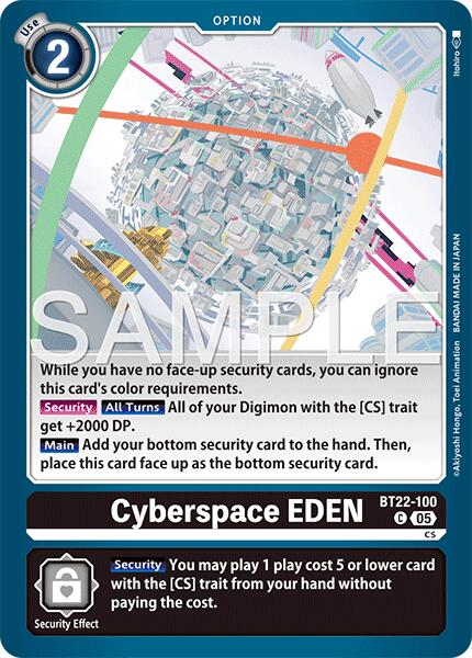 Cyberspace EDEN [BT22-100] [Cyber Eden] | Card Merchant Takapuna