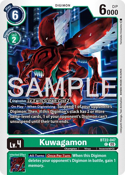 Kuwagamon [BT22-047] [Cyber Eden] | Card Merchant Takapuna