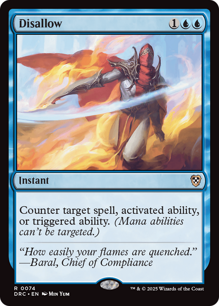 Disallow [Aetherdrift Commander] | Card Merchant Takapuna
