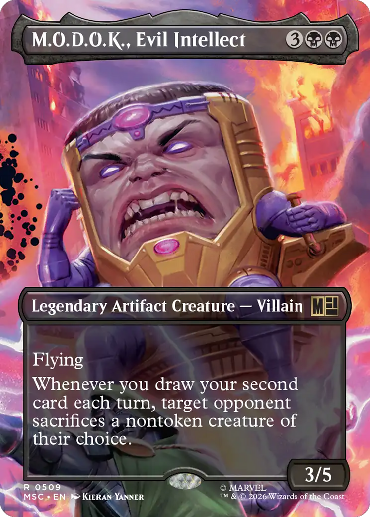 M.O.D.O.K., Evil Intellect (Borderless) [Marvel Super Heroes Commander] | Card Merchant Takapuna