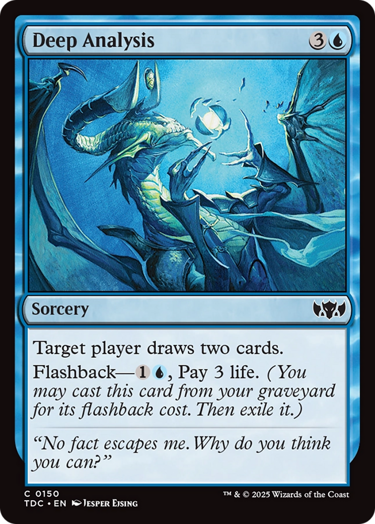 Deep Analysis [Tarkir: Dragonstorm Commander] | Card Merchant Takapuna