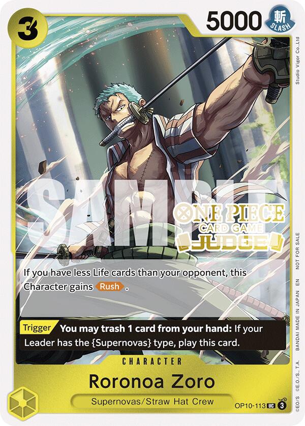 Roronoa Zoro (Judge Pack Vol. 6) [One Piece Promotion Cards] | Card Merchant Takapuna