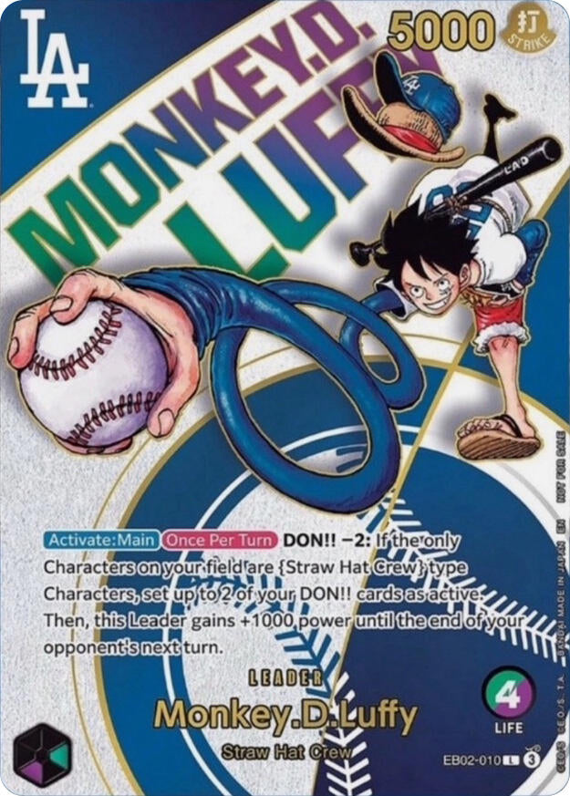 Monkey.D.Luffy (Dodgers x ONE PIECE) [One Piece Promotion Cards] | Card Merchant Takapuna