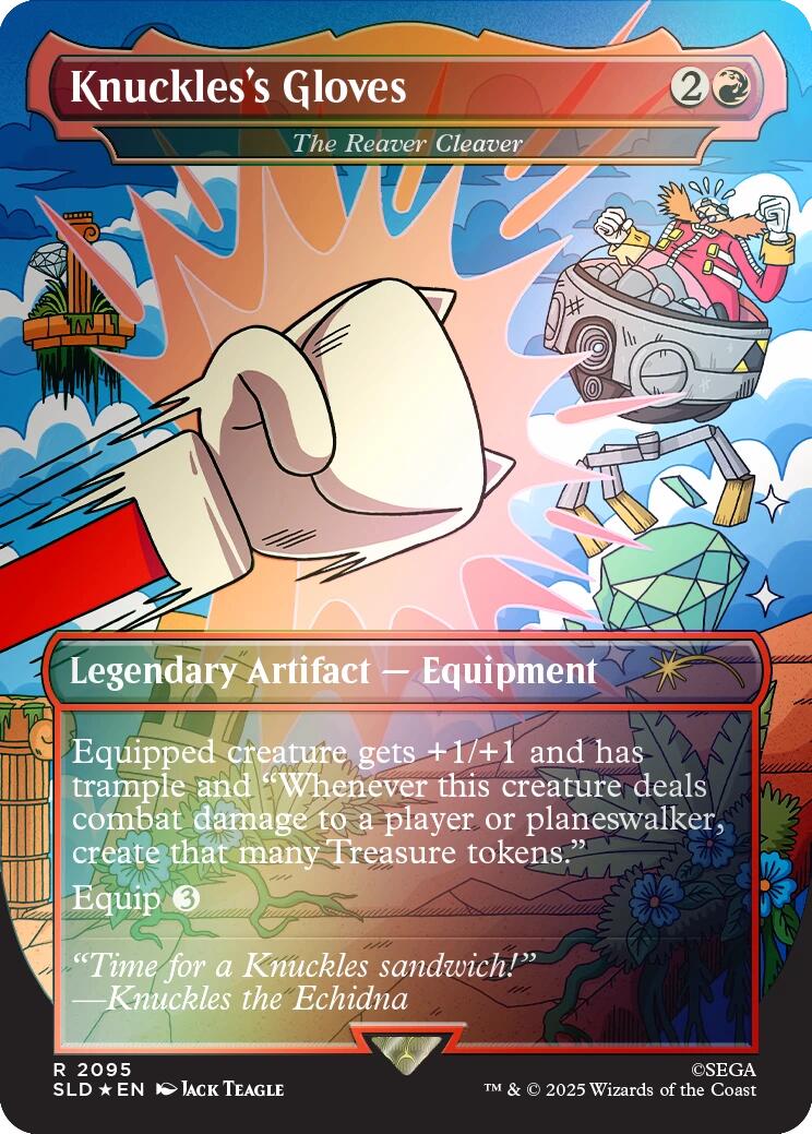 Knuckles's Gloves - The Reaver Cleaver (Rainbow Foil) [Secret Lair Drop Series] | Card Merchant Takapuna