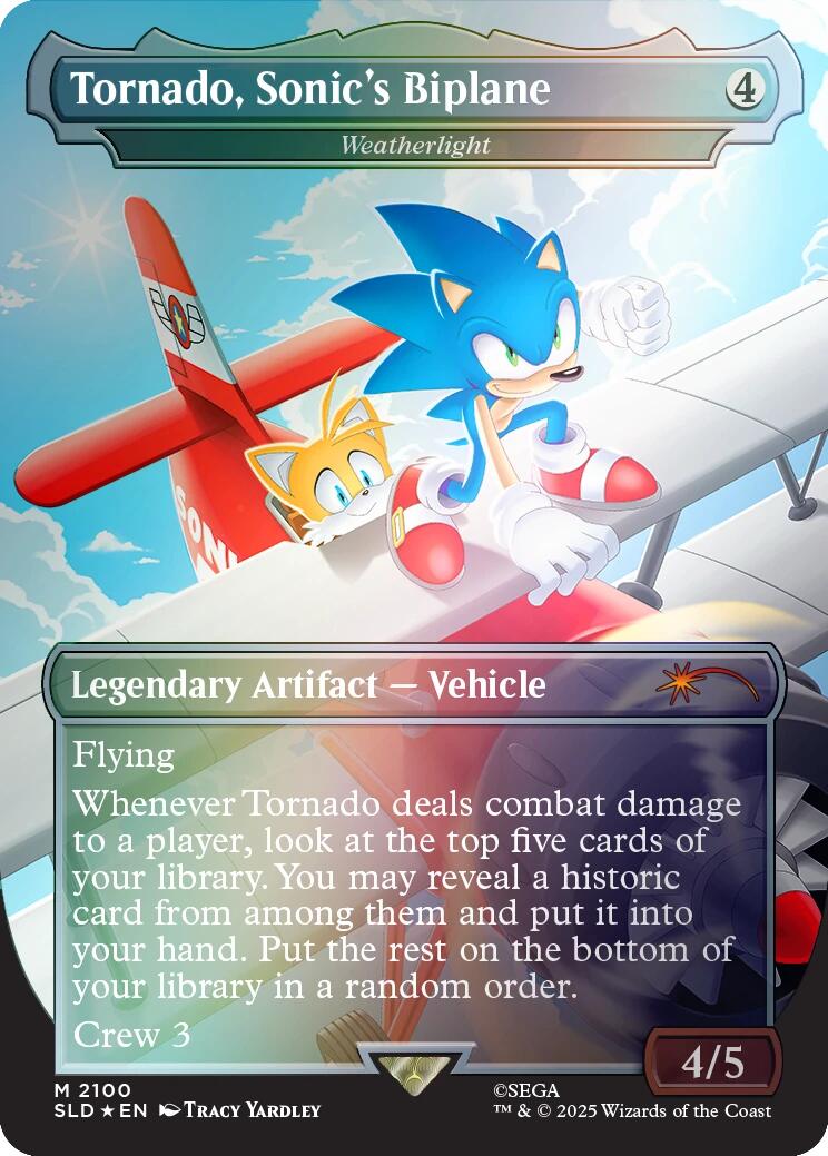Tornado, Sonic's Biplane - Weatherlight (Rainbow Foil) [Secret Lair Drop Series] | Card Merchant Takapuna