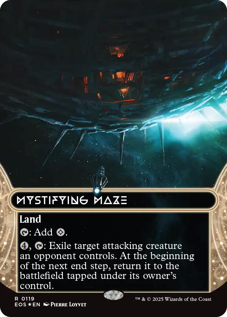 Mystifying Maze (0119) (Borderless) (Galaxy Foil) [Edge of Eternities: Stellar Sights] | Card Merchant Takapuna