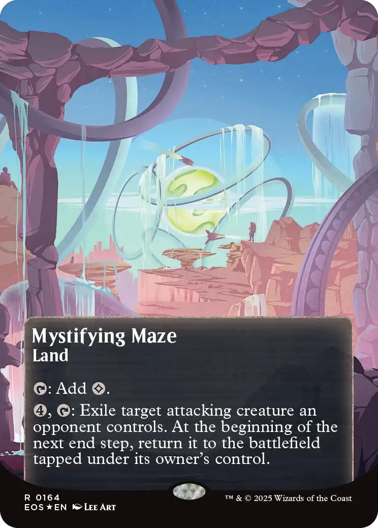 Mystifying Maze (0164) (Borderless) (Galaxy Foil) [Edge of Eternities: Stellar Sights] | Card Merchant Takapuna