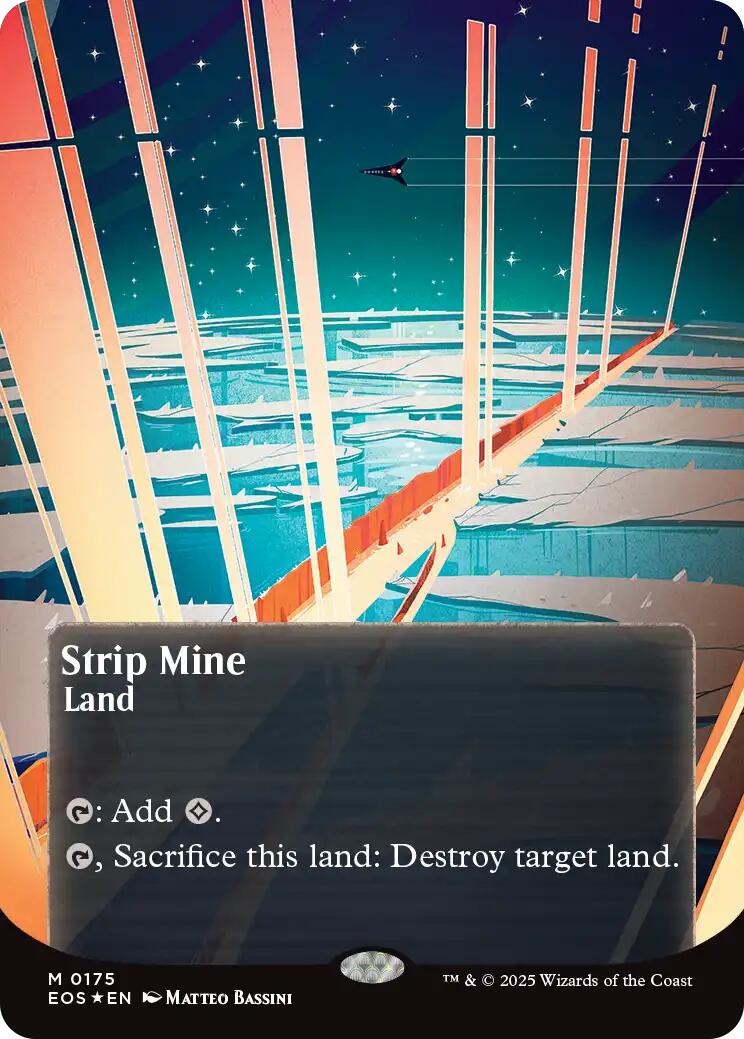 Strip Mine (0175) (Borderless) (Galaxy Foil) [Edge of Eternities: Stellar Sights] | Card Merchant Takapuna