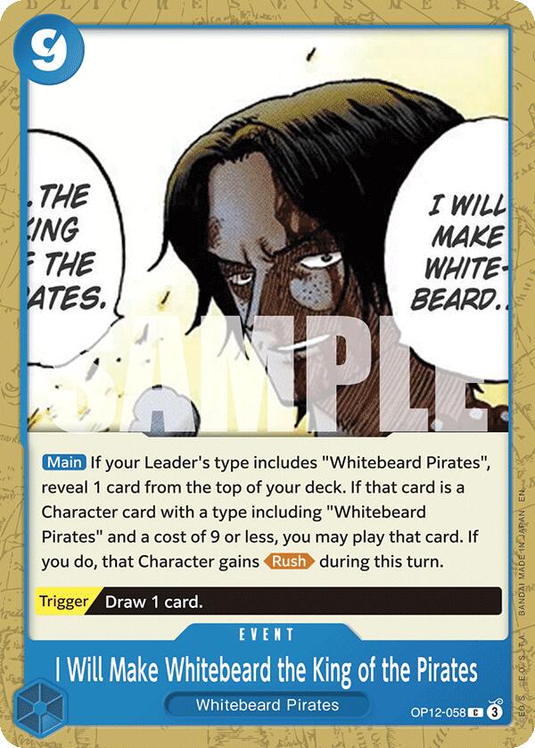 I Will Make Whitebeard the King of the Pirates [Legacy of the Master] | Card Merchant Takapuna