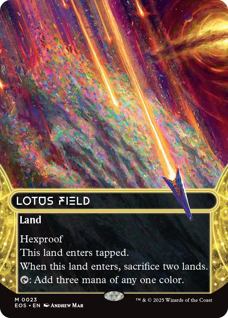Lotus Field (0023) (Borderless) [Edge of Eternities: Stellar Sights] | Card Merchant Takapuna