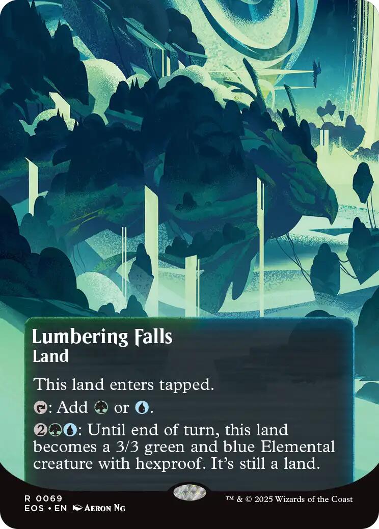 Lumbering Falls (0069) (Borderless) [Edge of Eternities: Stellar Sights] | Card Merchant Takapuna