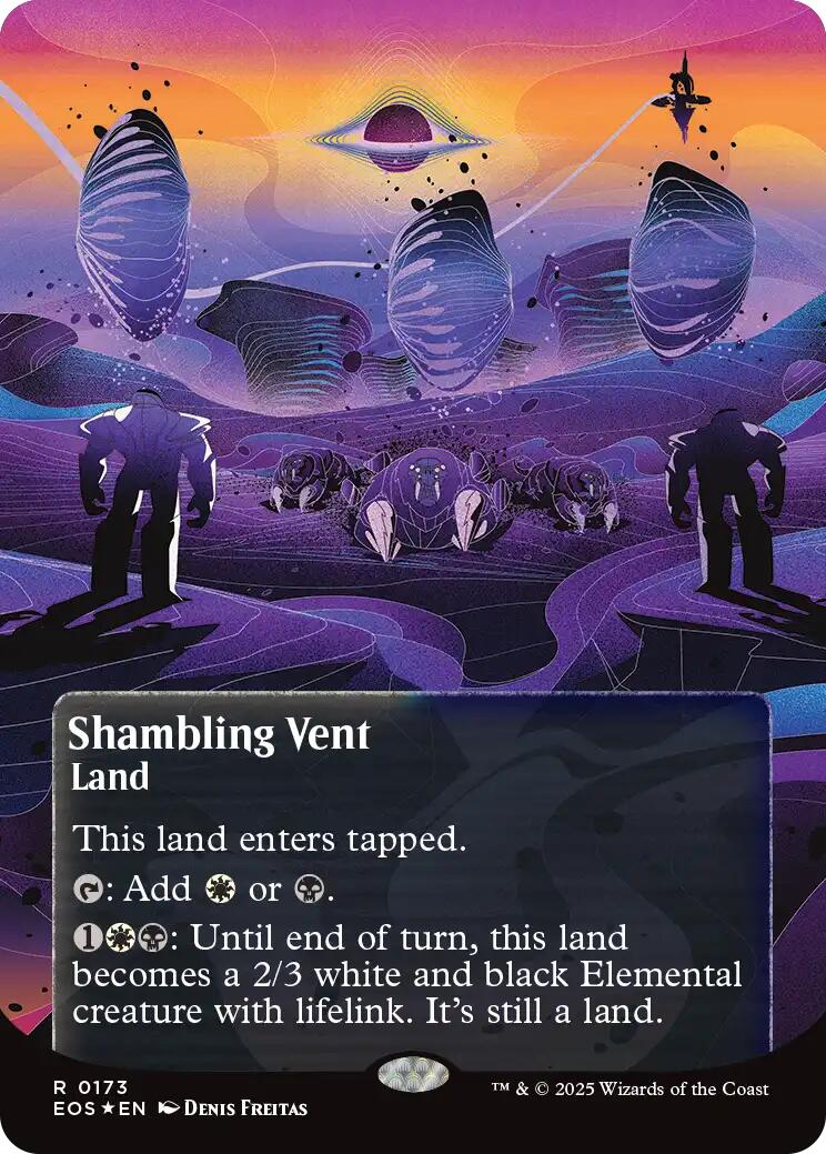 Shambling Vent (0173) (Borderless) (Galaxy Foil) [Edge of Eternities: Stellar Sights] | Card Merchant Takapuna