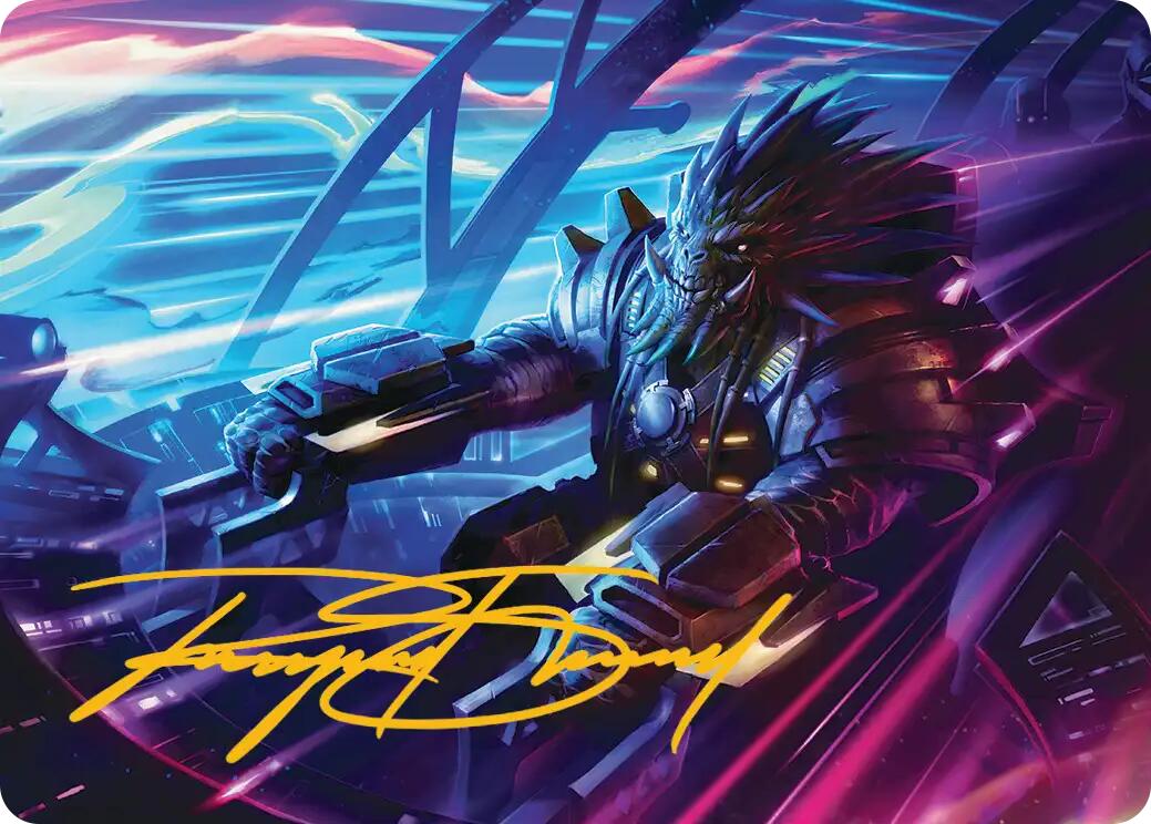 Tannuk, Steadfast Second Art Card (Gold-Stamped Signature) [Edge of Eternities Art Series] | Card Merchant Takapuna