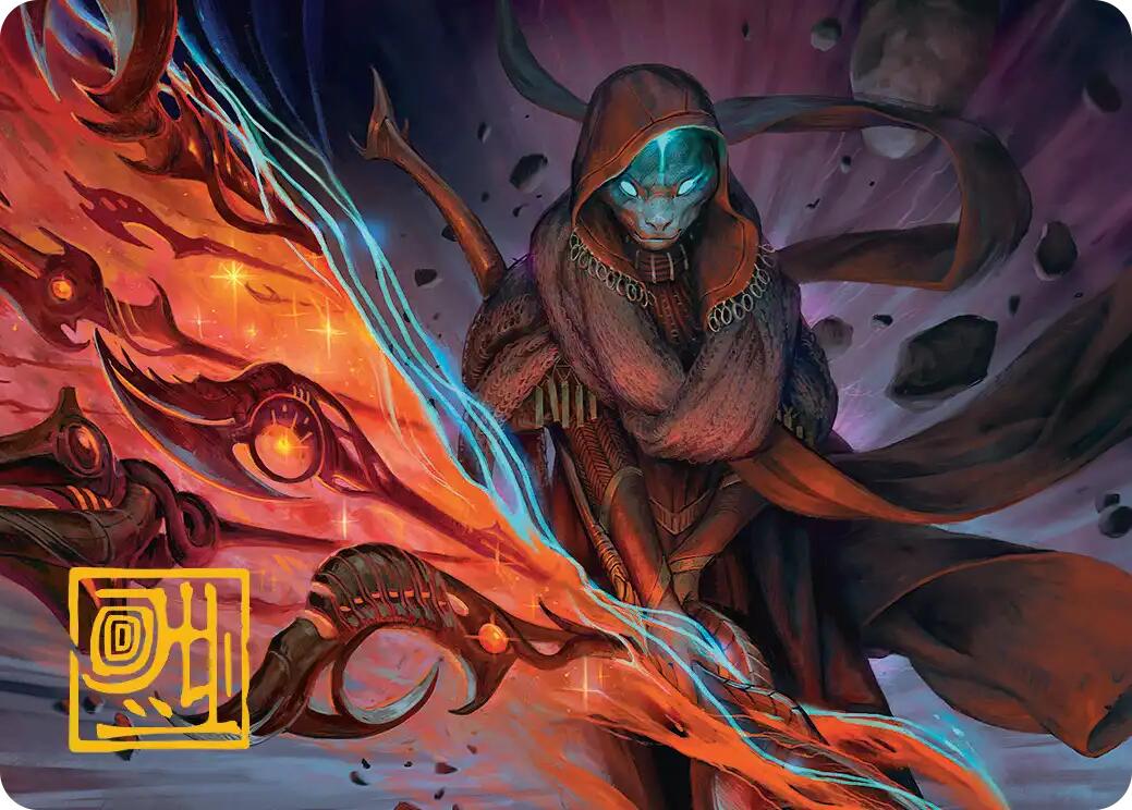 Weftstalker Ardent Art Card (Gold-Stamped Signature) [Edge of Eternities Art Series] | Card Merchant Takapuna