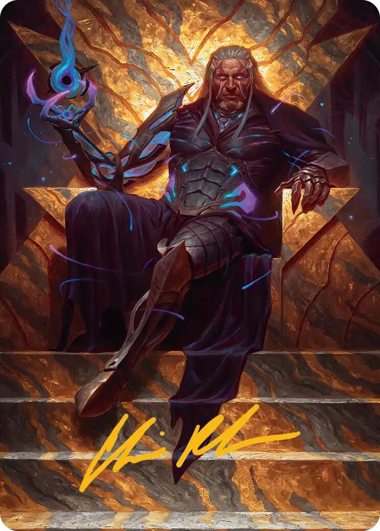 Tezzeret, Cruel Captain Art Card (1/54) (Gold-Stamped Signature) [Edge of Eternities Art Series] | Card Merchant Takapuna