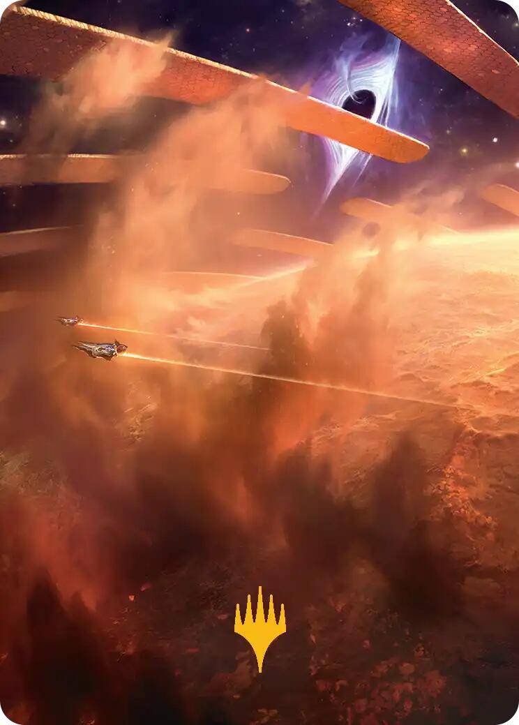 Adagia, Windswept Bastion Art Card (Gold-Stamped Planeswalker Symbol) [Edge of Eternities Art Series] | Card Merchant Takapuna