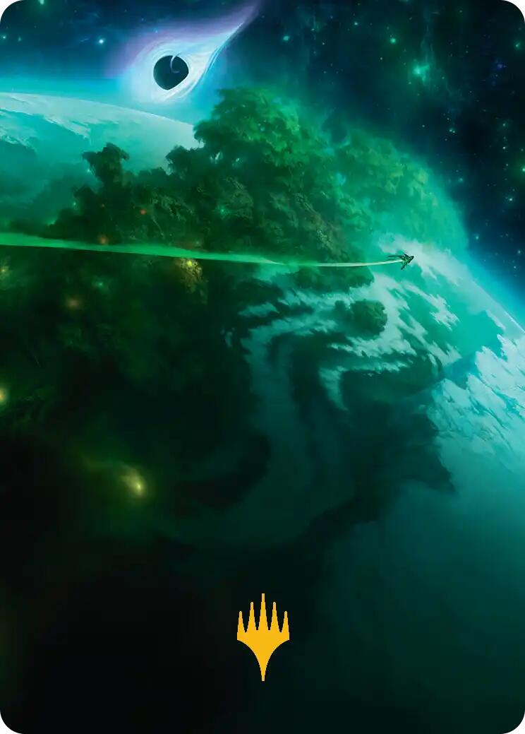 Evendo, Waking Haven Art Card (Gold-Stamped Planeswalker Symbol) [Edge of Eternities Art Series] | Card Merchant Takapuna