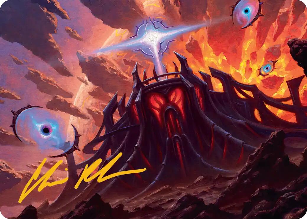 Secluded Starforge Art Card (Gold-Stamped Signature) [Edge of Eternities Art Series] | Card Merchant Takapuna