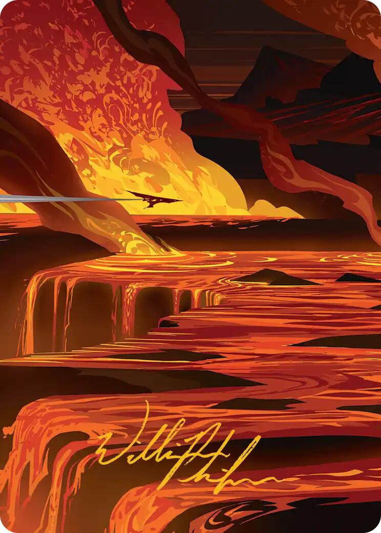 Blast Zone Art Card (Gold-Stamped Signature) [Edge of Eternities Art Series] | Card Merchant Takapuna