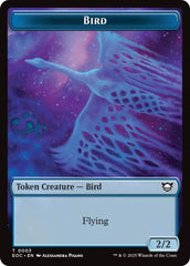 Bird // Golem (0012) Double-Sided Token [Edge of Eternities Commander Tokens] | Card Merchant Takapuna