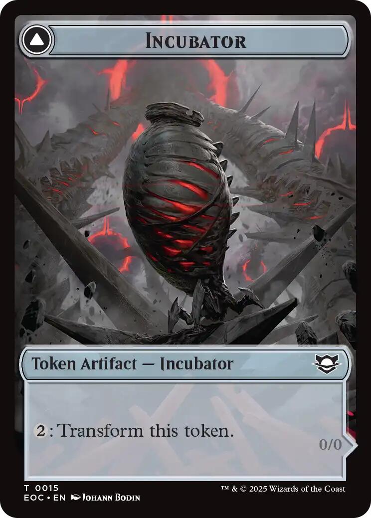 Incubator // Phyrexian Double-Sided Token [Edge of Eternities Commander Tokens] | Card Merchant Takapuna