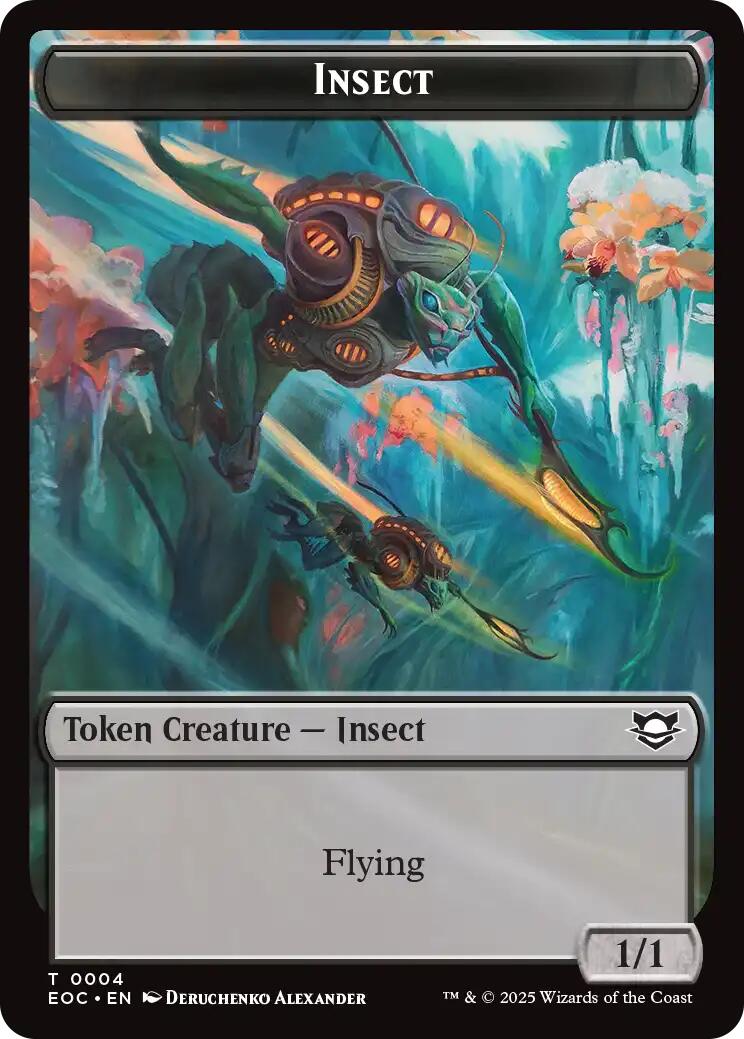 Insect // Elemental (0007) Double-Sided Token [Edge of Eternities Commander Tokens] | Card Merchant Takapuna