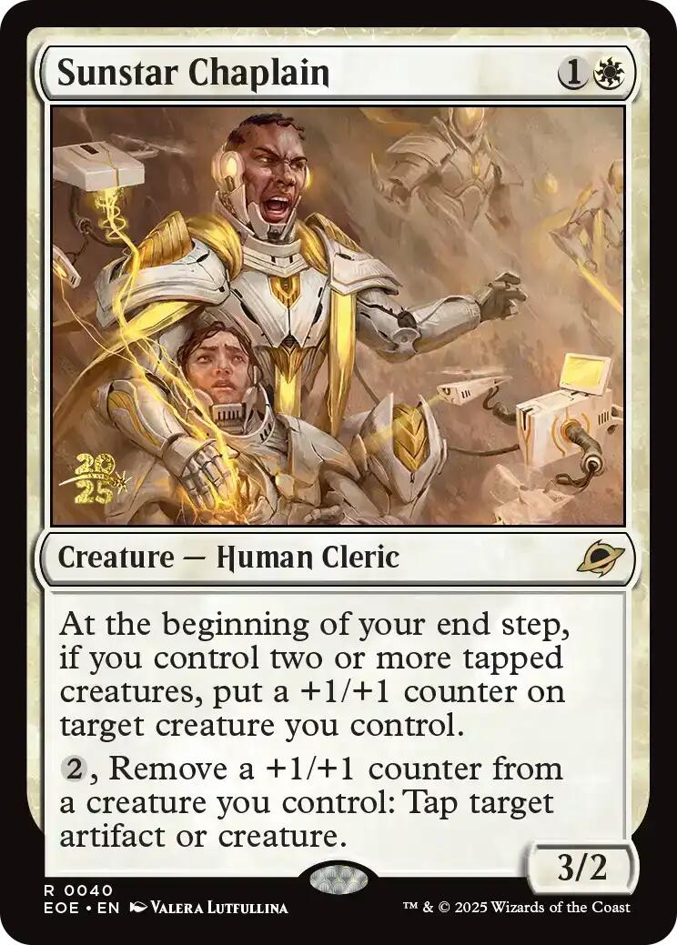 Sunstar Chaplain [Edge of Eternities Prerelease Promos] | Card Merchant Takapuna