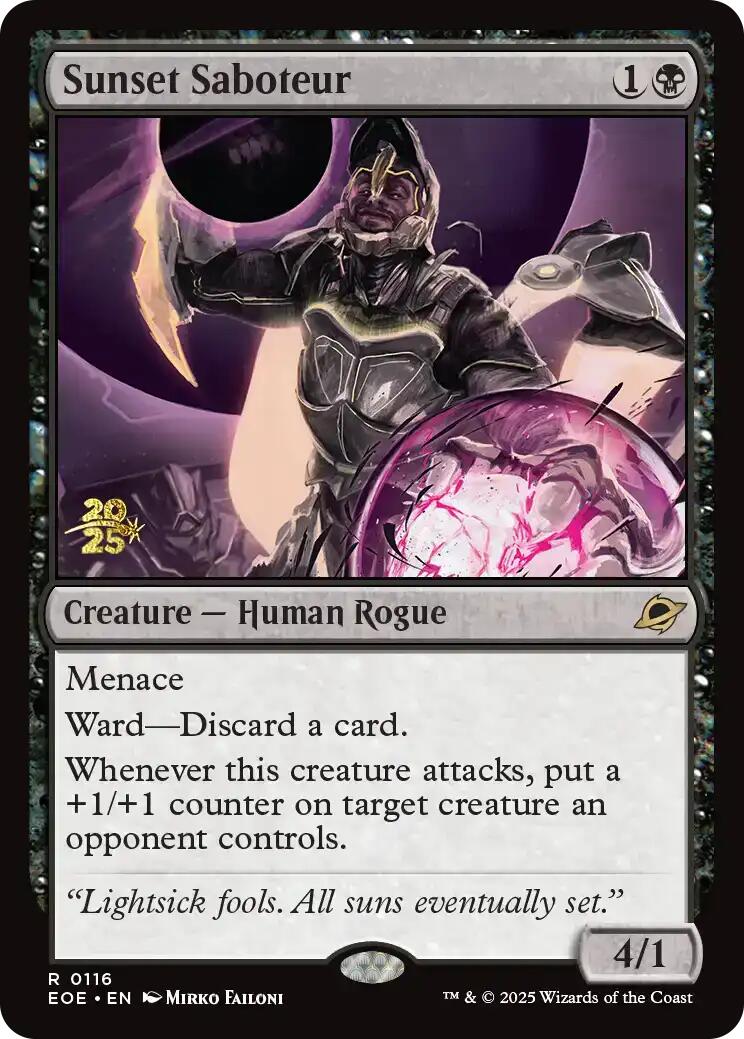 Sunset Saboteur [Edge of Eternities Prerelease Promos] | Card Merchant Takapuna