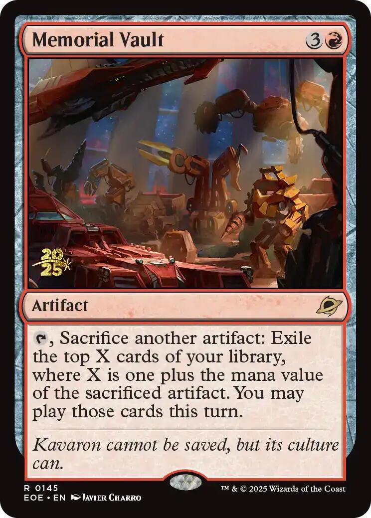 Memorial Vault [Edge of Eternities Prerelease Promos] | Card Merchant Takapuna