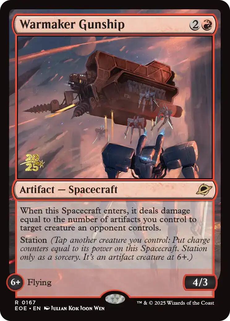 Warmaker Gunship [Edge of Eternities Prerelease Promos] | Card Merchant Takapuna