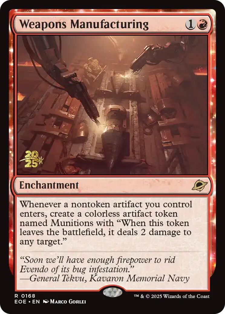 Weapons Manufacturing [Edge of Eternities Prerelease Promos] | Card Merchant Takapuna