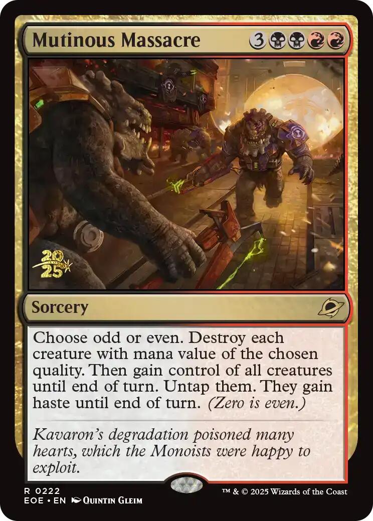 Mutinous Massacre [Edge of Eternities Prerelease Promos] | Card Merchant Takapuna