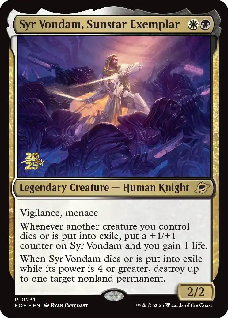 Syr Vondam, Sunstar Exemplar [Edge of Eternities Prerelease Promos] | Card Merchant Takapuna