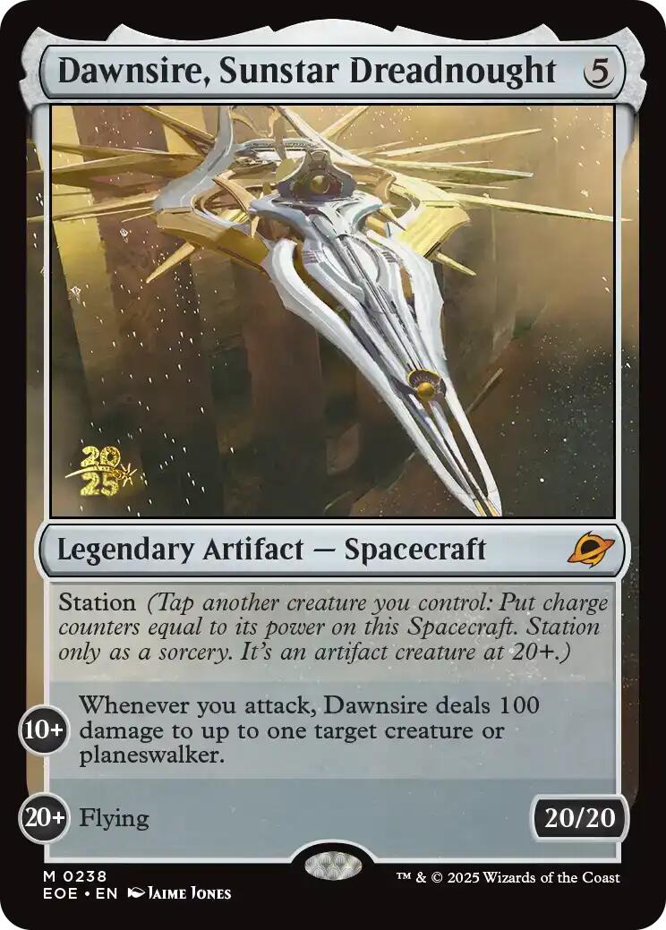 Dawnsire, Sunstar Dreadnought [Edge of Eternities Prerelease Promos] | Card Merchant Takapuna