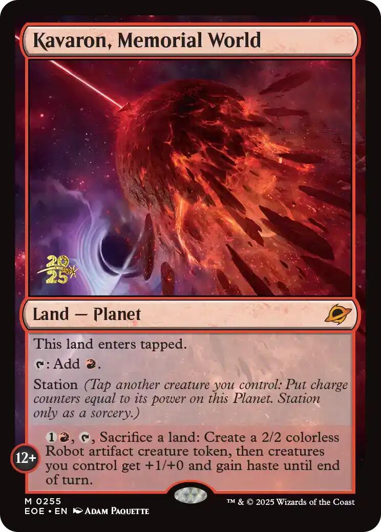 Kavaron, Memorial World [Edge of Eternities Prerelease Promos] | Card Merchant Takapuna