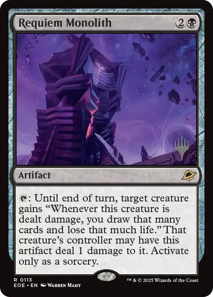 Requiem Monolith (Promo Pack) [Edge of Eternities Promo Pack] | Card Merchant Takapuna