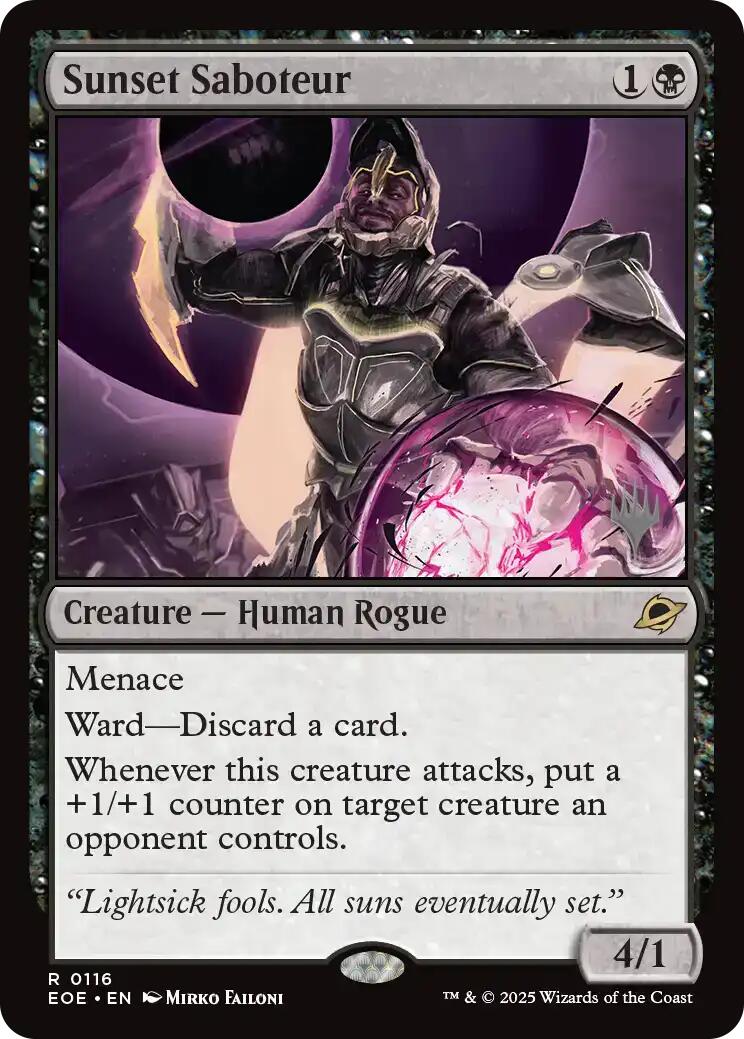 Sunset Saboteur [Edge of Eternities Promo Pack] | Card Merchant Takapuna
