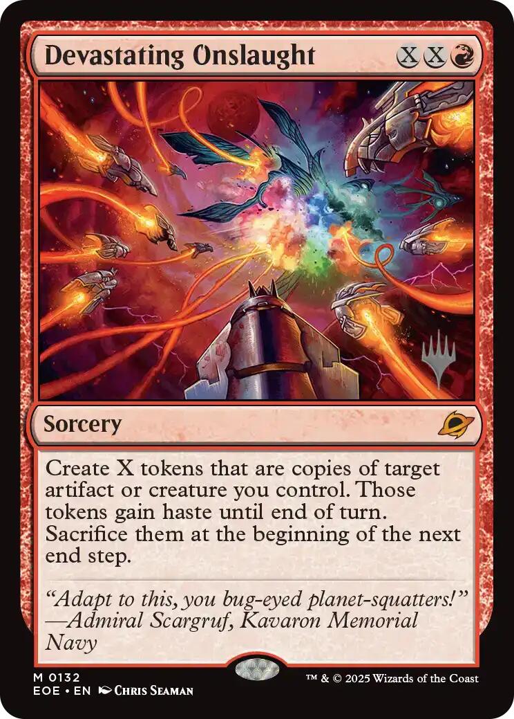 Devastating Onslaught [Edge of Eternities Promo Pack] | Card Merchant Takapuna