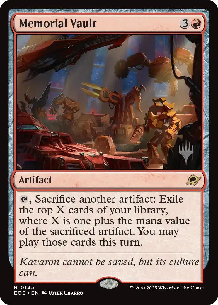 Memorial Vault [Edge of Eternities Promo Pack] | Card Merchant Takapuna